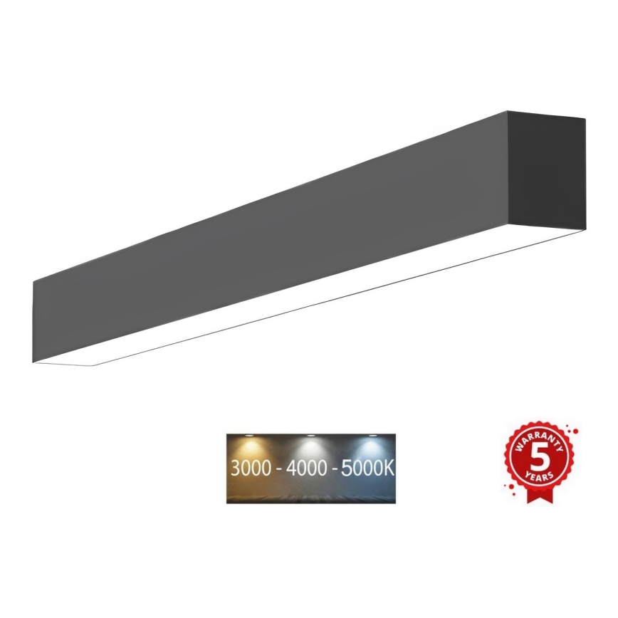 Sinclair - LED Plafon LSM LED/40W/230V 3000K/4000K/5000K 120 cm czarny