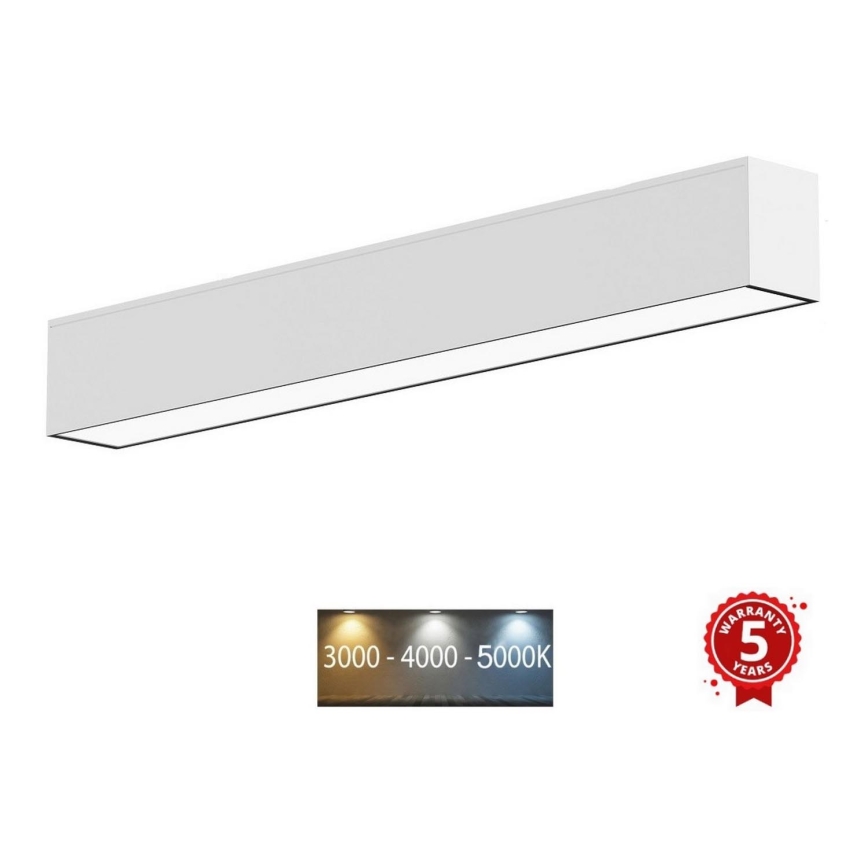 Sinclair - LED Plafon LSM LED/40W/230V 3000K/4000K/5000K 120 cm srebrny