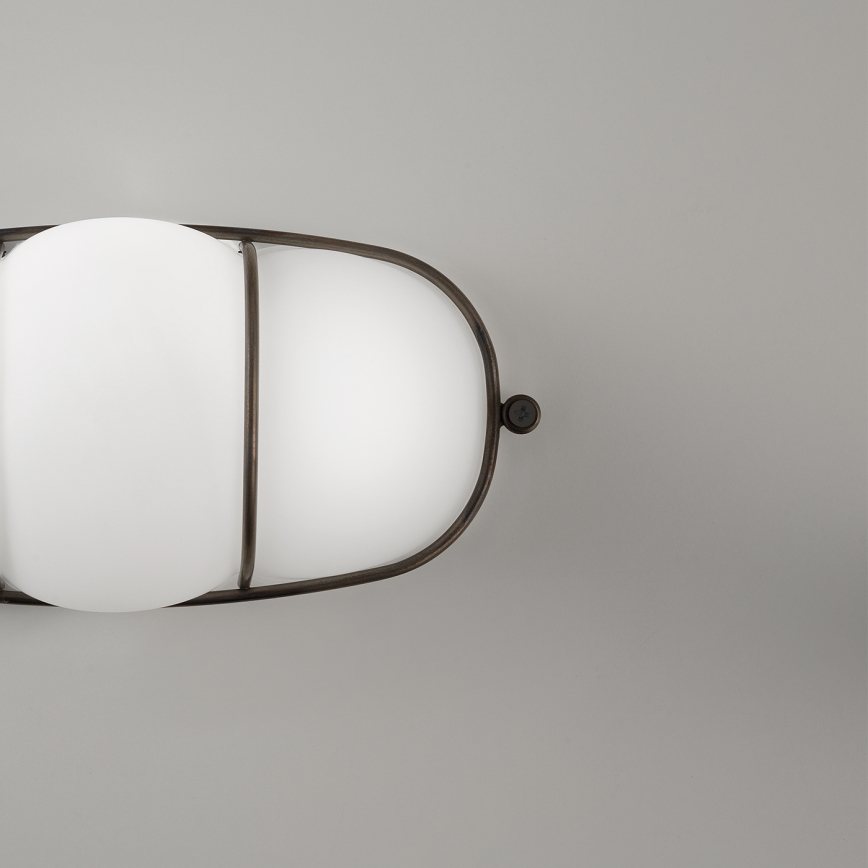 SIRU - Kinkiet CAGE 1xGX53/10W/230V 22 cm czarny/biały szkło weneckie