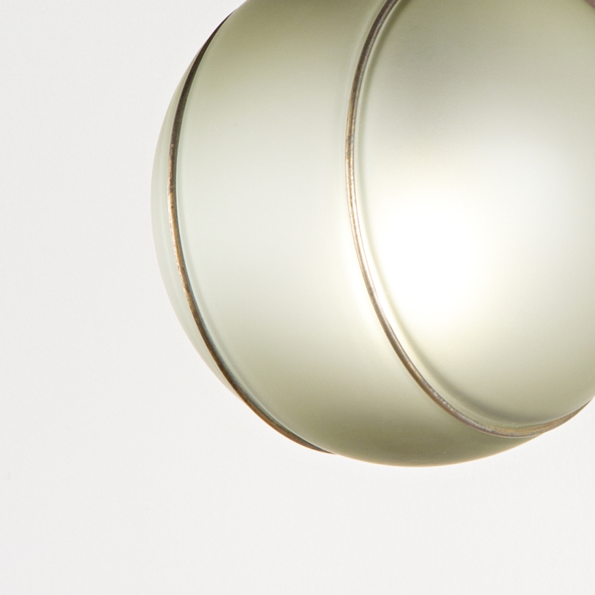 SIRU - Kinkiet FLORET 1xE14/40W/230V brązowy/szary szkło weneckie