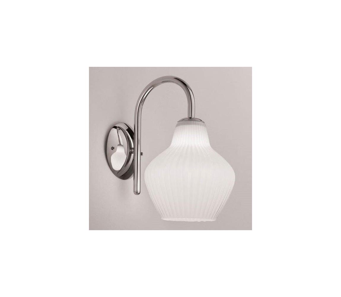 SIRU - Kinkiet LONDON 1xE27/60W/230V biały/chrom błyszczący szkło weneckie