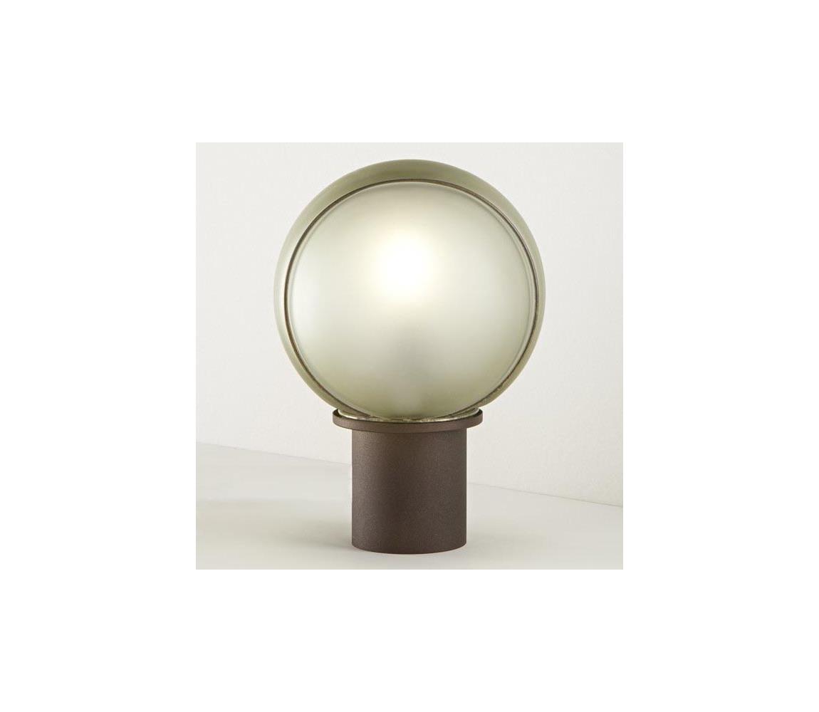 SIRU - Lampa stołowa FLORET 1xE14/40W/230V brązowa/szara szkło weneckie