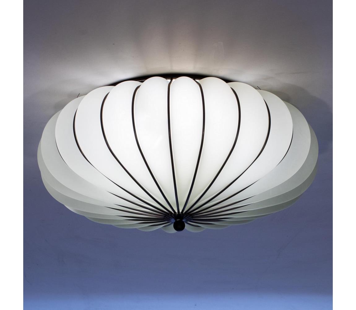 SIRU - Lampa sufitowa ACCADEMIA 3xE27/60W/230V biała/czarna szkło weneckie
