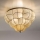 SIRU - Lampa sufitowa POUFF 3xE27/60W/230V chrom błyszczący/beżowa Szkło weneckie
