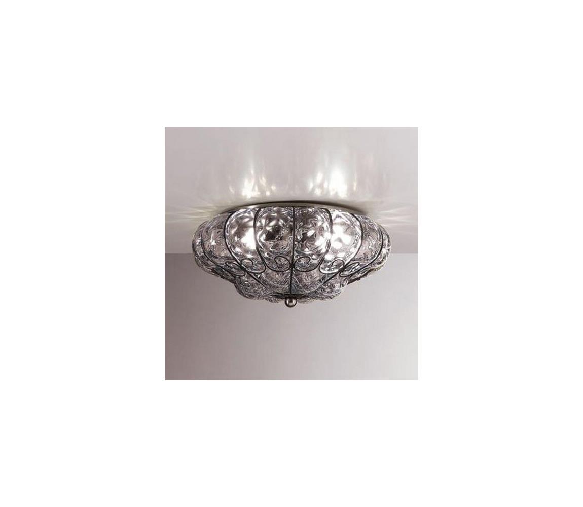 SIRU - Lampa sufitowa SOLE 3xE14/40W/230V śr. 31 cm przezroczysta/chrom Szkło weneckie
