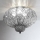 SIRU - Lampa sufitowa SULTANO 3xE14/40W/230V pr.34 cm przezroczysta/czarna szkło weneckie