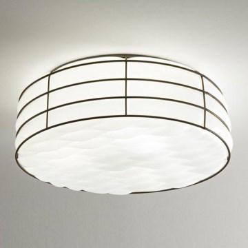 SIRU - Lampa sufitowa TAMIS 3xE14/40W/230V czarna/biała szkło weneckie