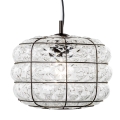 SIRU - Żyrandol na lince TERRA 1xE27/60W/230V czarny/przezroczysty szkło weneckie