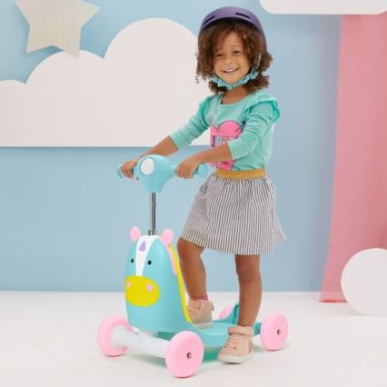 Skip Hop - Rowerek do pchania 3w1 ZOO jednorożec 3xAAA