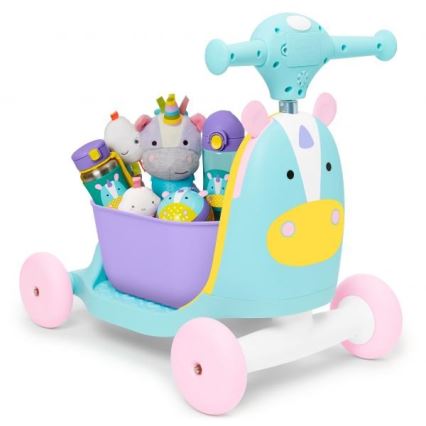 Skip Hop - Rowerek do pchania 3w1 ZOO jednorożec 3xAAA