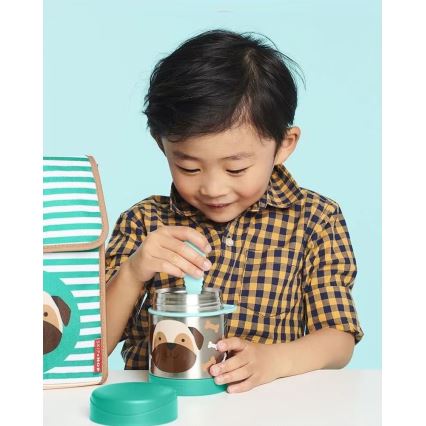 Skip Hop - Termopojemnik na żywność z łyżeczką/widelcem ZOO 325 ml mops