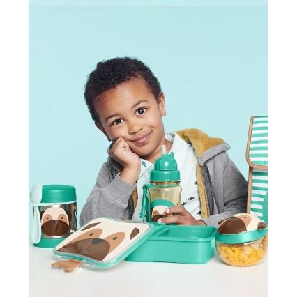 Skip Hop - Termopojemnik na żywność z łyżeczką/widelcem ZOO 325 ml mops