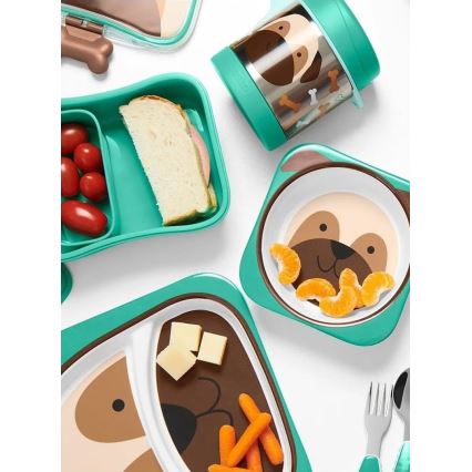 Skip Hop - Termopojemnik na żywność z łyżeczką/widelcem ZOO 325 ml mops