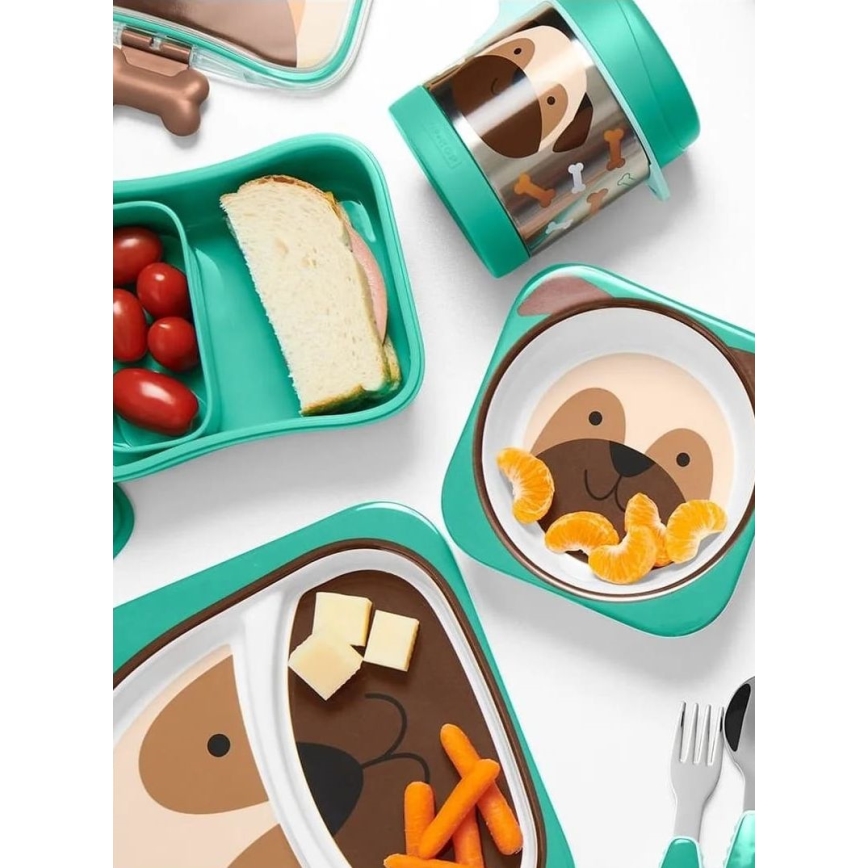 Skip Hop - Termopojemnik na żywność z łyżeczką/widelcem ZOO 325 ml mops