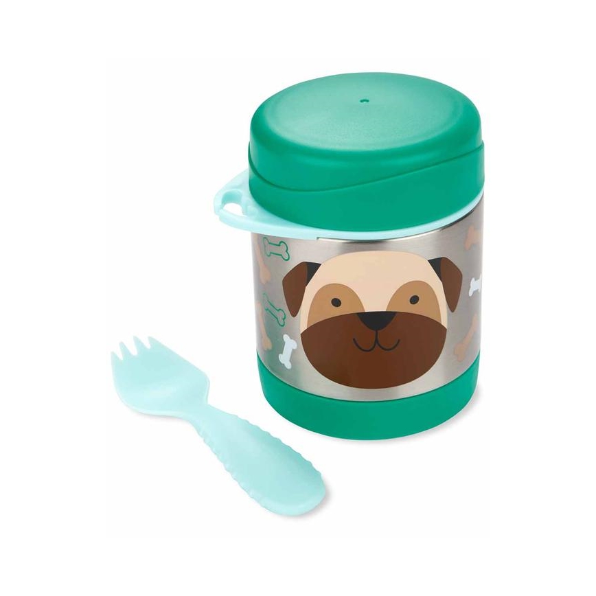 Skip Hop - Termopojemnik na żywność z łyżeczką/widelcem ZOO 325 ml mops