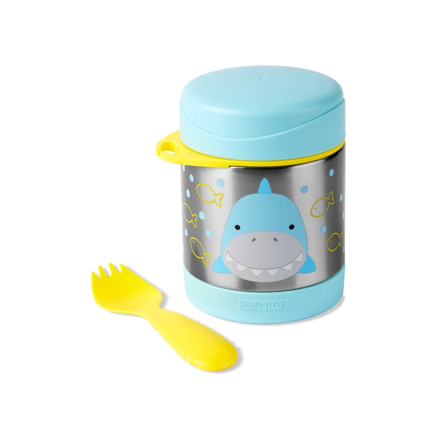 Skip Hop - Termopojemnik na żywność z łyżeczką/widelcem ZOO 325 ml rekin