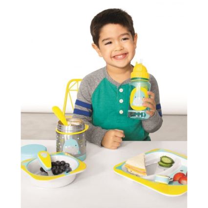 Skip Hop - Termos obiadowy ZOO 325 ml z łyżeczką i widelcem, rekin
