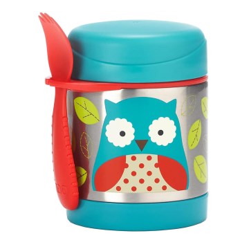 Skip Hop - Termos obiadowy ZOO 325 ml z łyżeczką i widelczykiem sowa