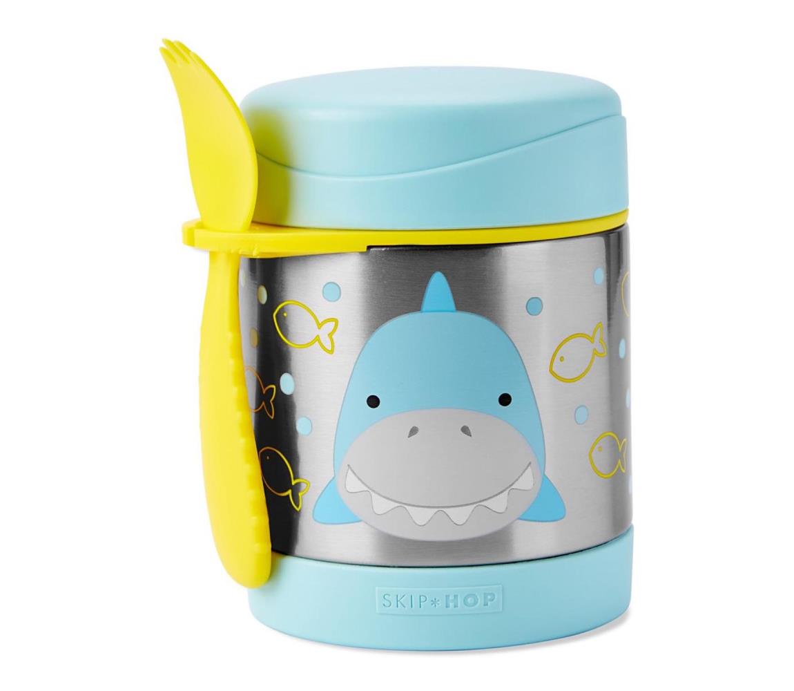 Skip Hop - Termos obiadowy ZOO 325 ml z łyżeczką i widelcem, rekin