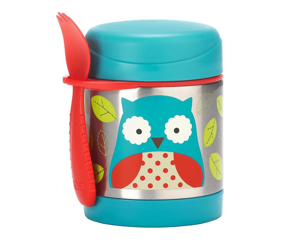 Skip Hop - Termos obiadowy ZOO 325 ml z łyżeczką i widelczykiem sowa