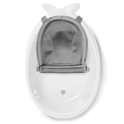 Skip Hop - Wanienka dziecięca z ergonomiczną podkładką MOBY 3 biała