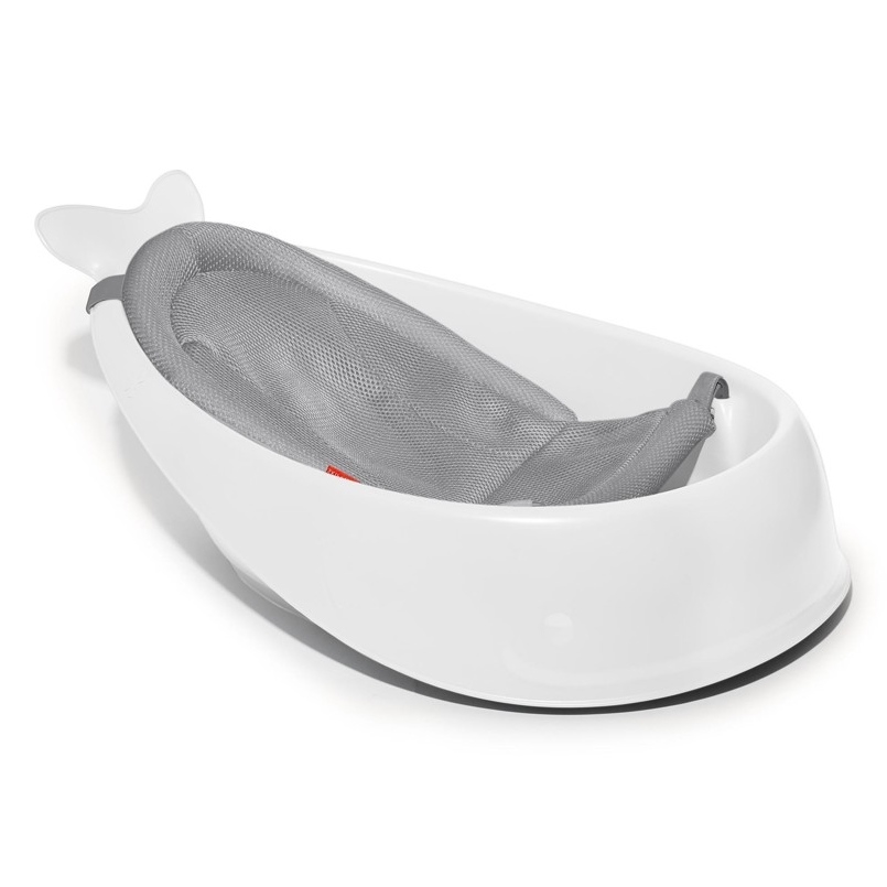 Skip Hop - Wanienka dziecięca z ergonomiczną podkładką MOBY 3 biała