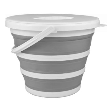 Składane wiadro z pokrywą, pojemność 10 l