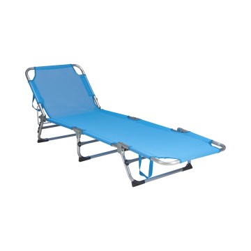 Składany regulowany leżak SUNO 56x190 cm niebieski