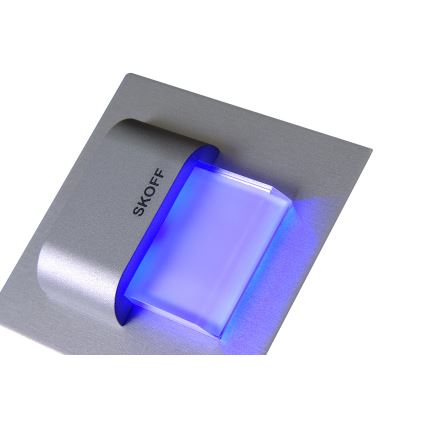 LED TANGO 0,8W/10V hliník/barva světla modrá nástěnné svítidlo
