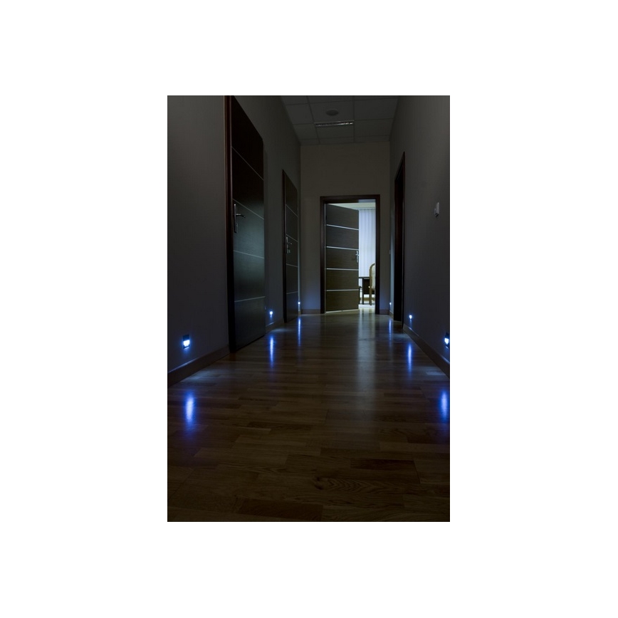 SKOFF opraw schodowa / kinkiet LED  TANGO 0,8W/10V niebieska aluminium