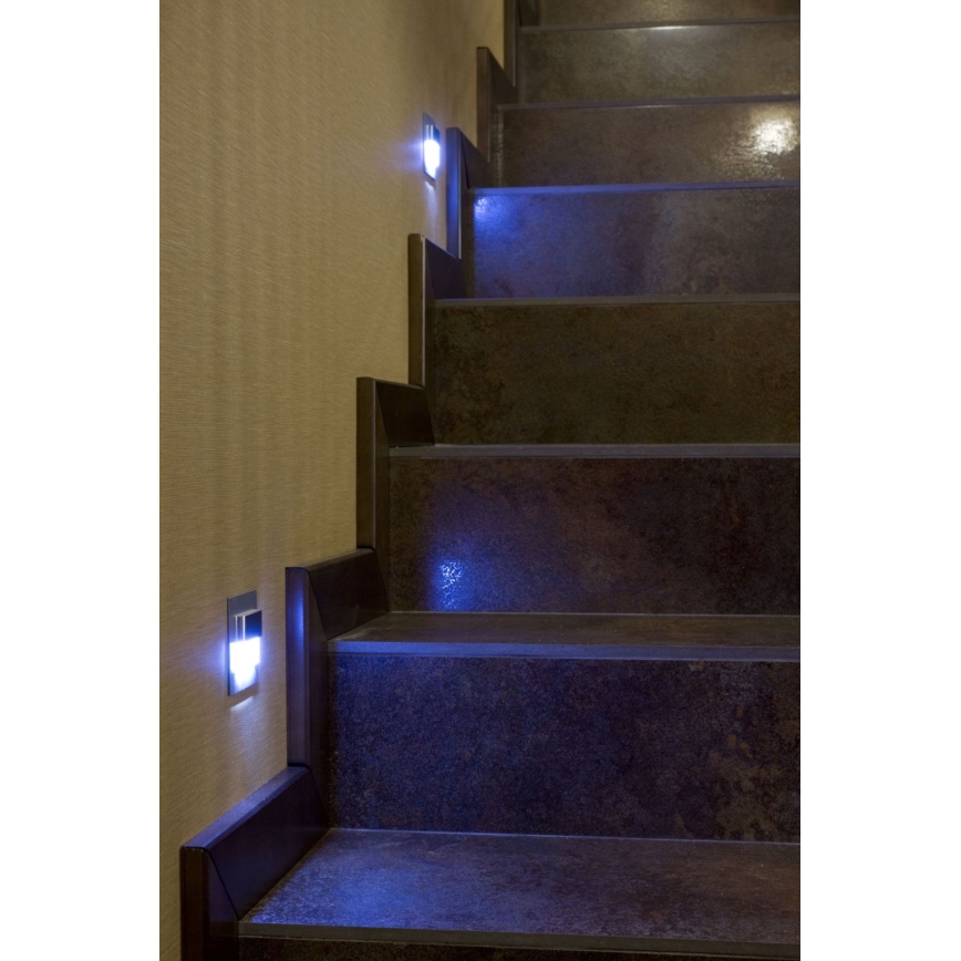 SKOFF opraw schodowa / kinkiet LED  TANGO 0,8W/10V niebieska aluminium