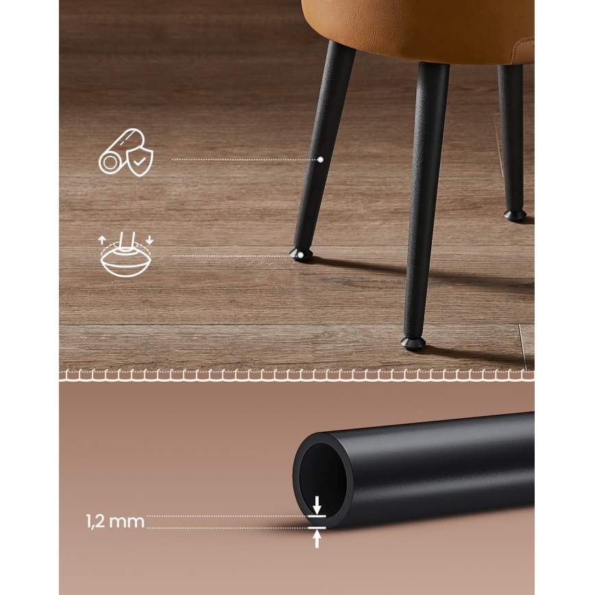 Skórzany taboret CORE koniakowy