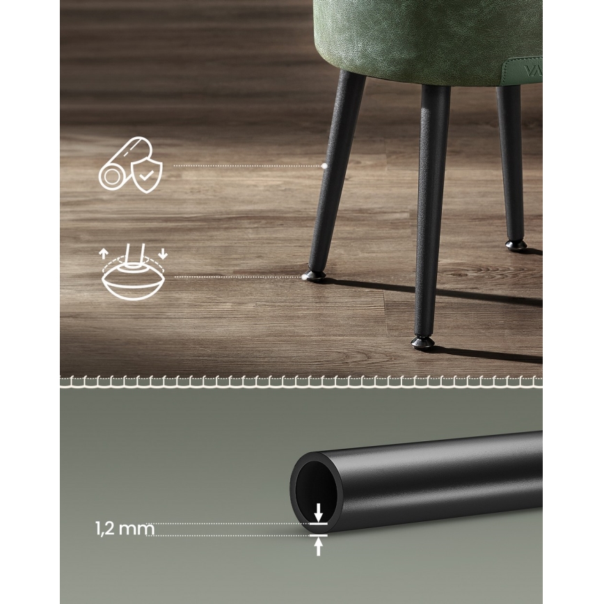 Skórzany taboret CORE zielony