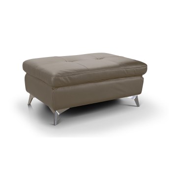 Skórzany taboret SALERNO II 66x100 cm brązowy
