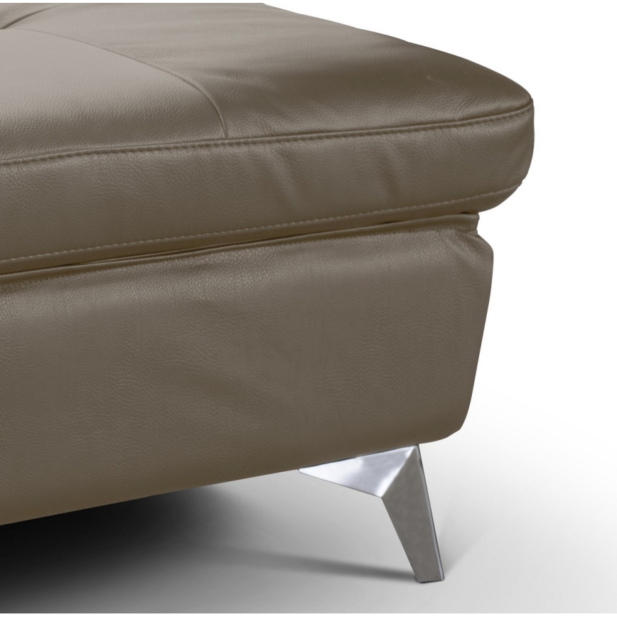Skórzany taboret SALERNO II 66x100 cm brązowy
