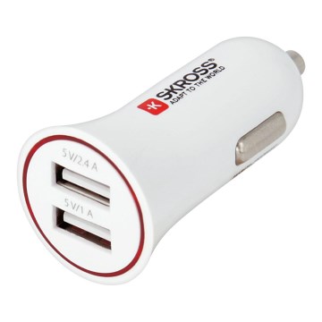 SKROSS - Ładowarka samochodowa 2xUSB/3400mA/12-24V/5V