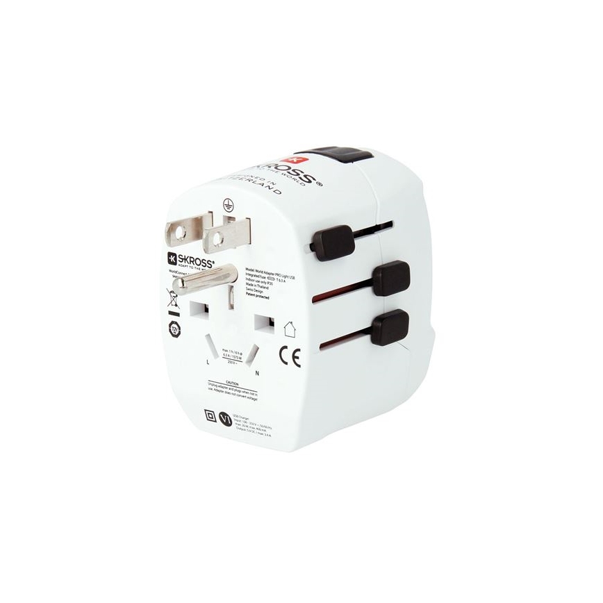 Adapter podróżny PRO Light USB AC45PD - międzynarodowy (World), UK+USA+AUS/CN, USB A i C 45W