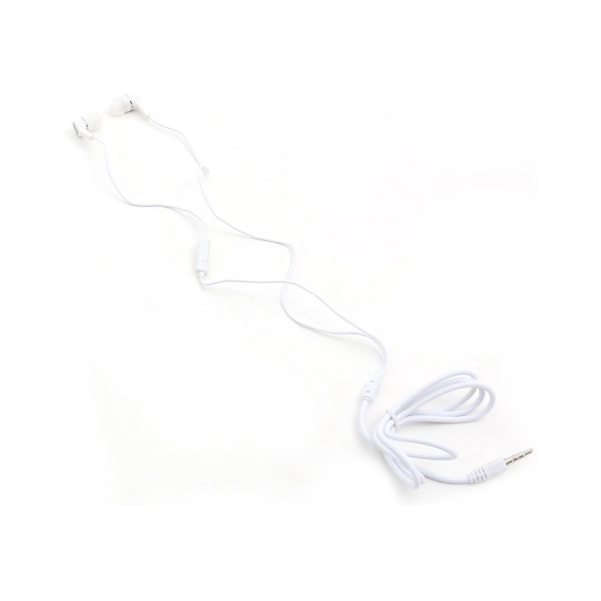 Słuchawki FIESTA MIC MINI JACK 3.5mm białe