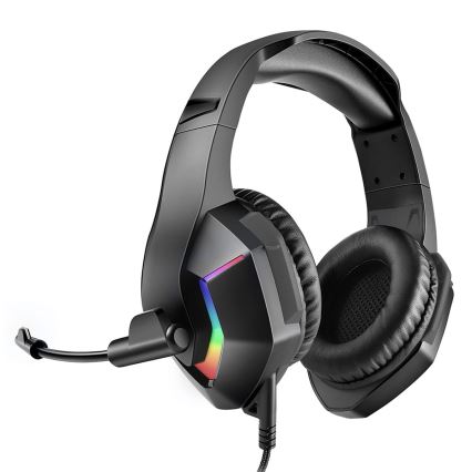 Słuchawki gamingowe LED RGB VARR z mikrofonem