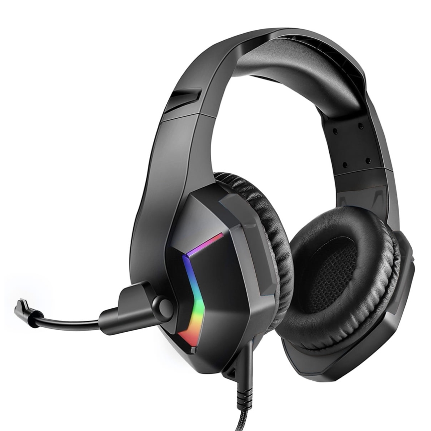 Słuchawki gamingowe LED RGB VARR z mikrofonem