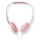 Słuchawki przewodowe różowe / białe