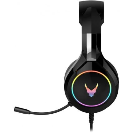 Słuchawki z mikrofonem VARR GAMING RGB USB czarne