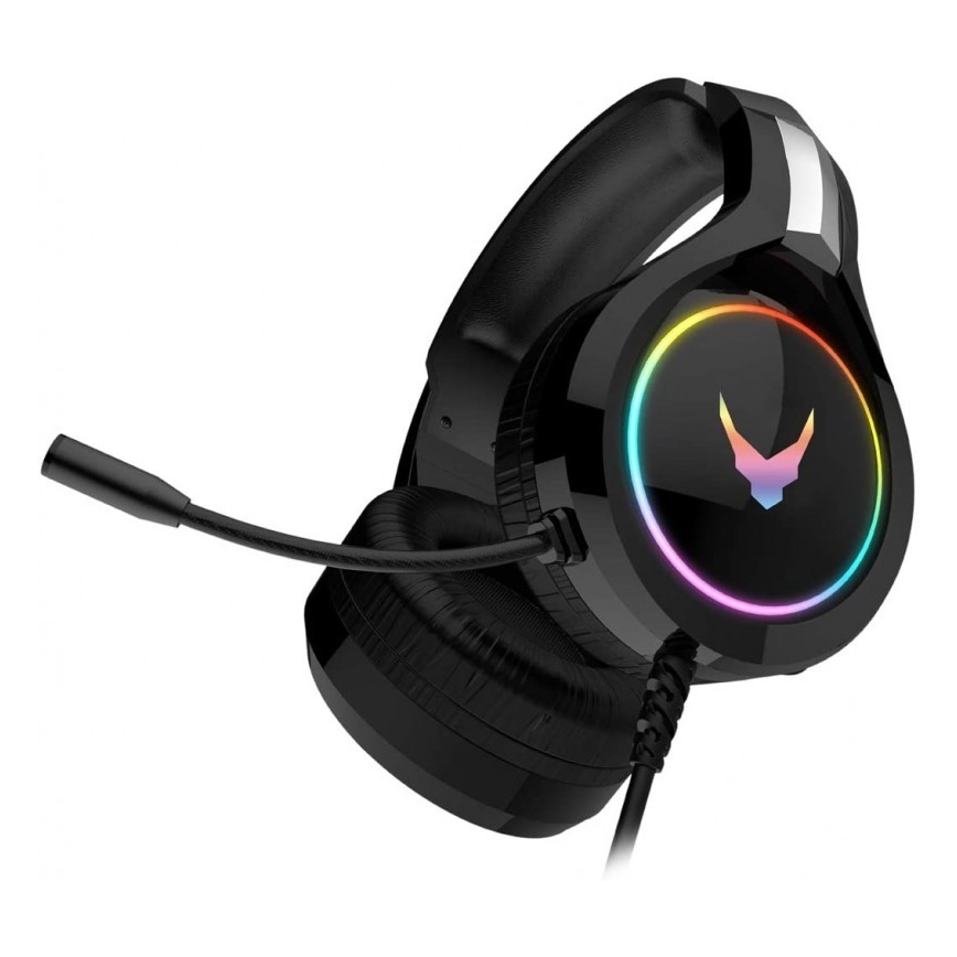 Słuchawki z mikrofonem VARR GAMING RGB USB czarne