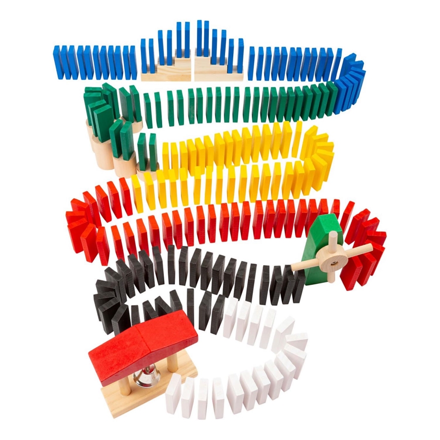 Small Foot - Drewniane domino rallye 490 szt