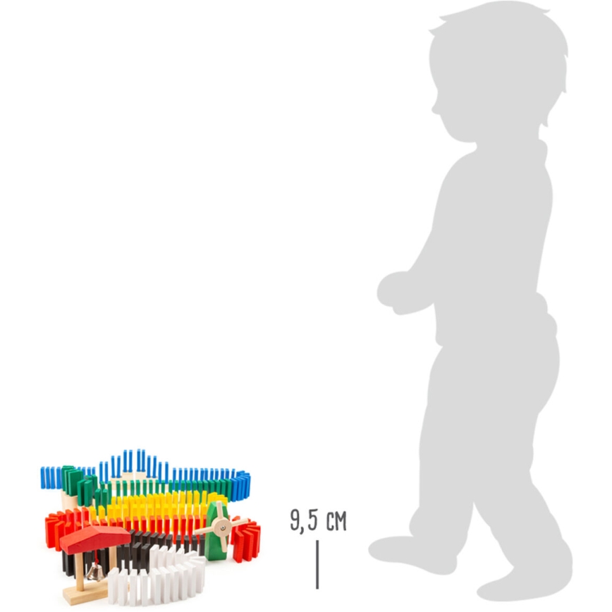 Small Foot - Drewniane domino rallye 490 szt