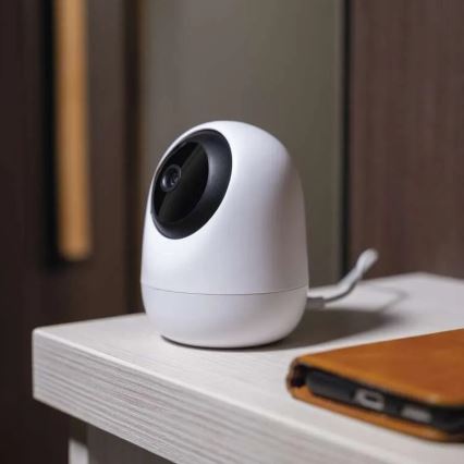 Smart wewnętrzna obrotowa kamera z czujnikiem ruchu GoSmart 5V Wi-Fi Tuya biały