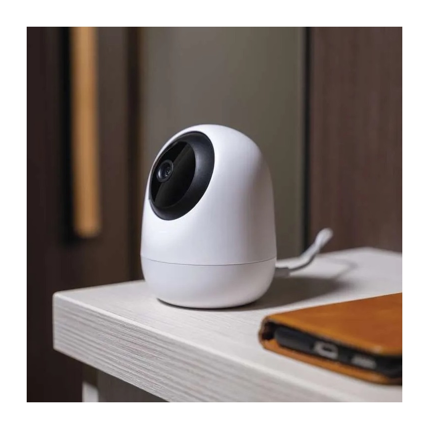Smart wewnętrzna obrotowa kamera z czujnikiem ruchu GoSmart 5V Wi-Fi Tuya biały