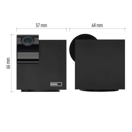 Smart wewnętrzna obrotowa kamera z czujnikiem ruchu GoSmart 5V Wi-Fi Tuya czarny