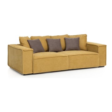 Sofa BOLZANO żółty/brązowy