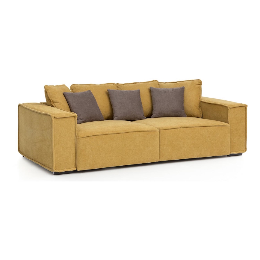 Sofa BOLZANO żółty/brązowy